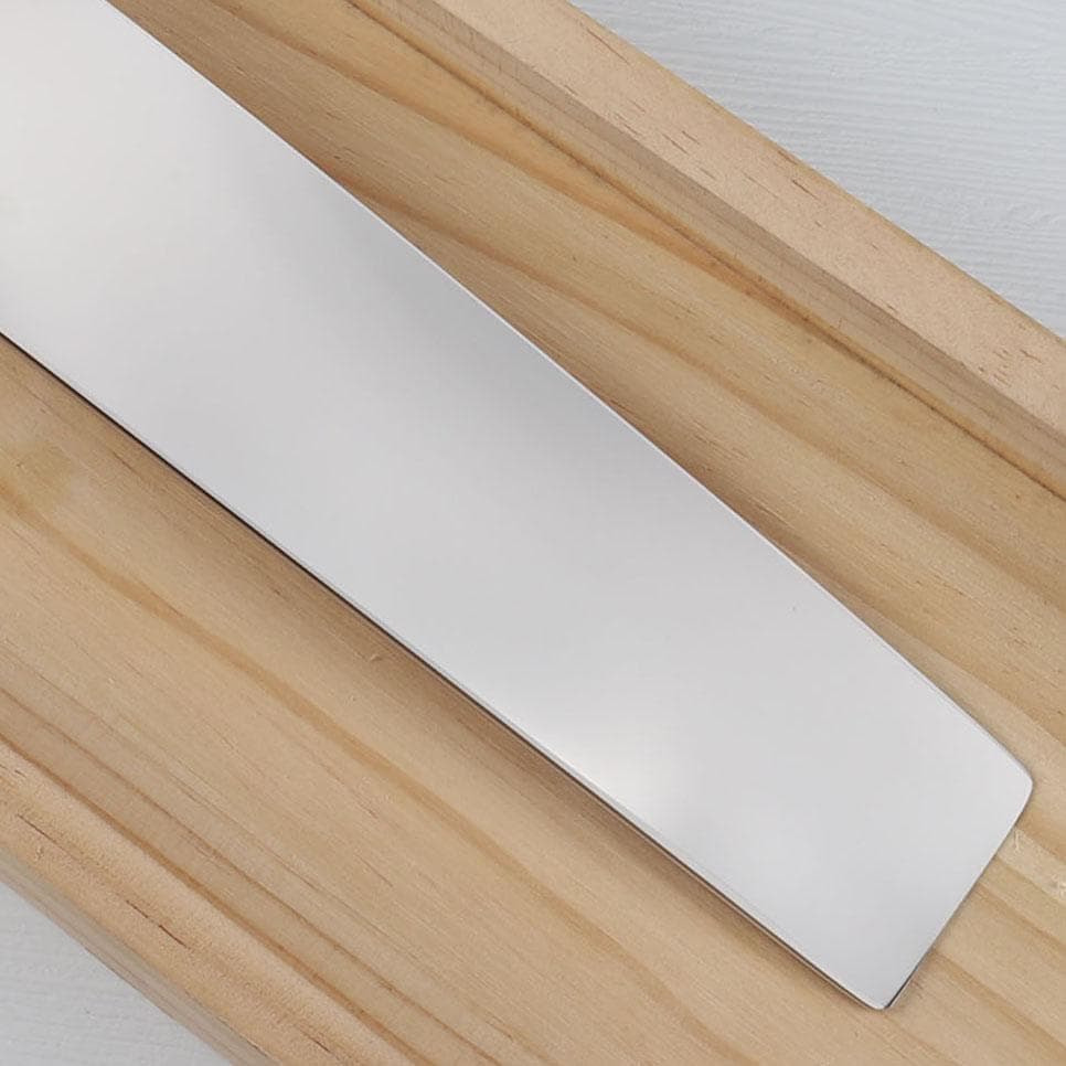 5611 角型薄刃包丁 8寸 ウルトラ鏡面仕上げ 刺身包丁 黒檀黒水牛角八角柄