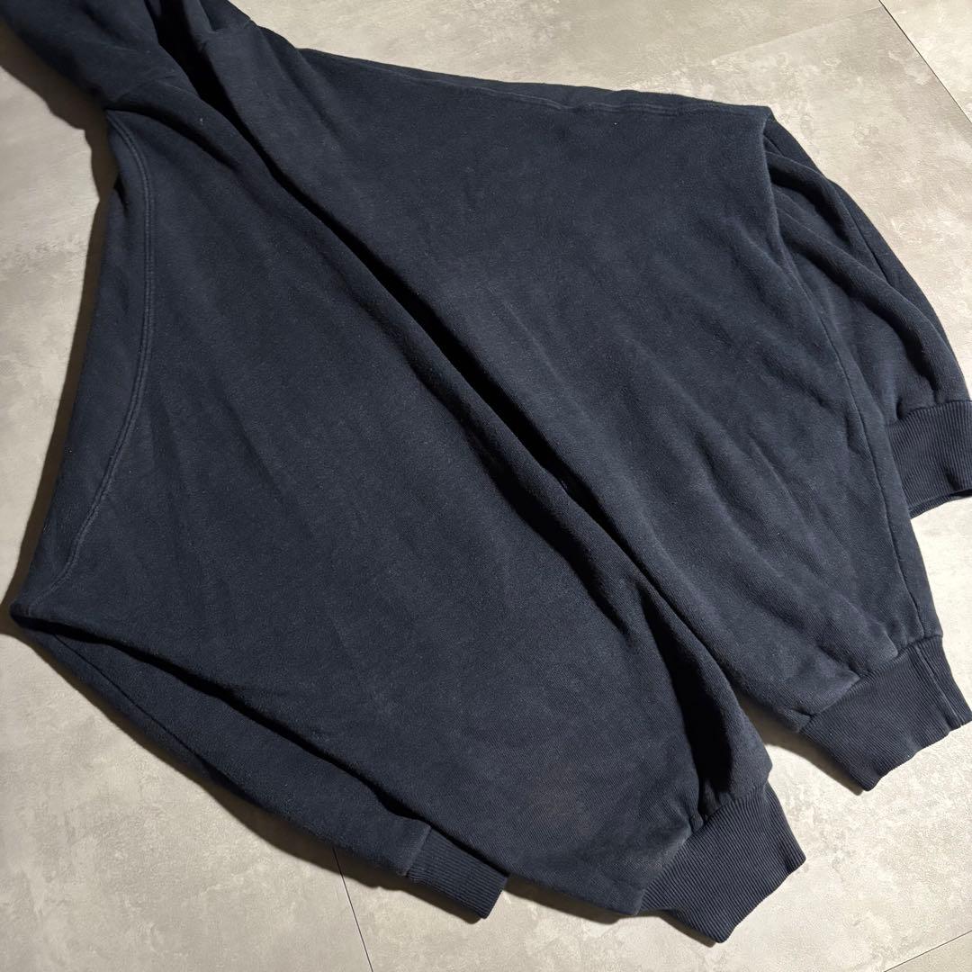 90s - vintage パーカー　ダブルフェイス　裏サーマル　フェード　紺色