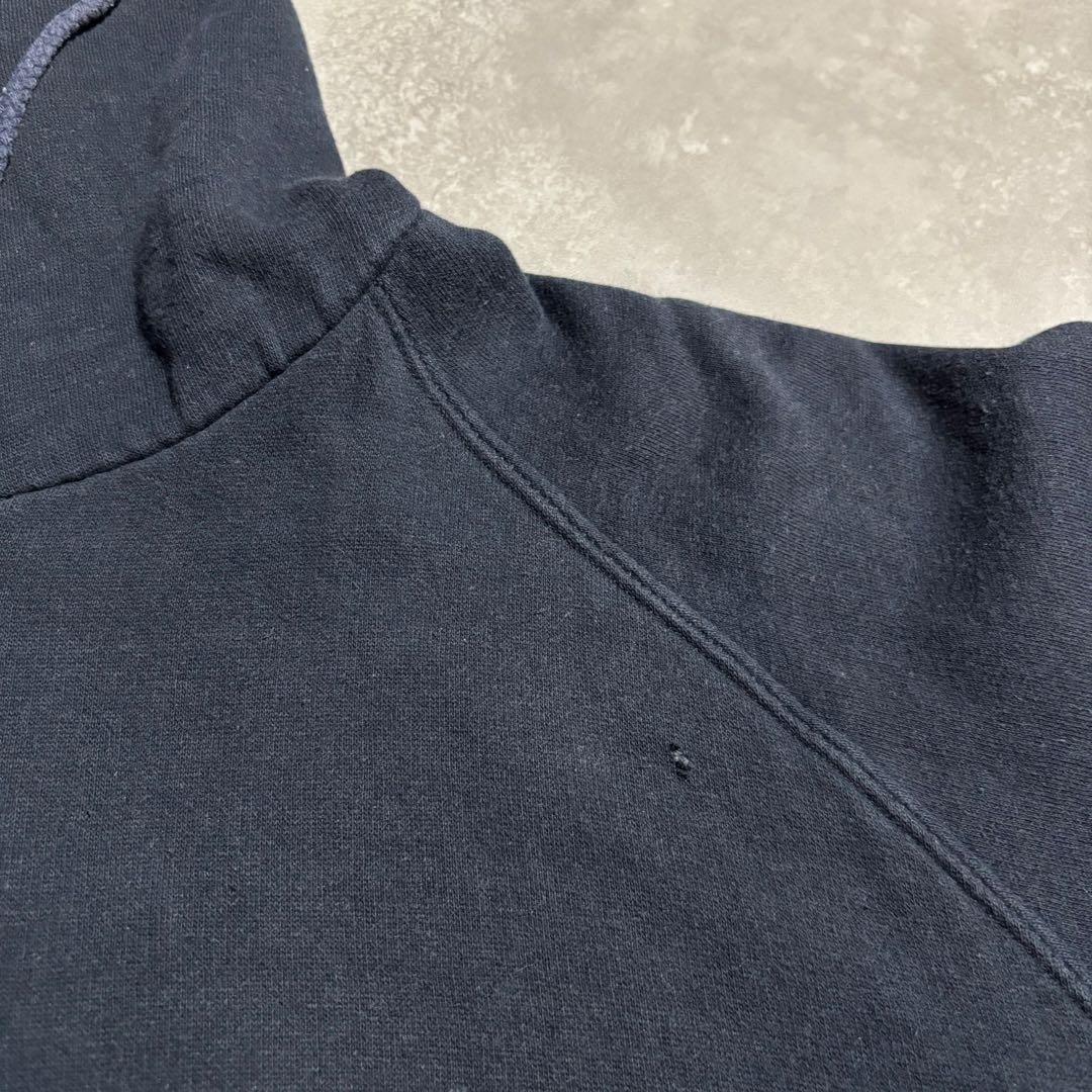 90s - vintage パーカー　ダブルフェイス　裏サーマル　フェード　紺色