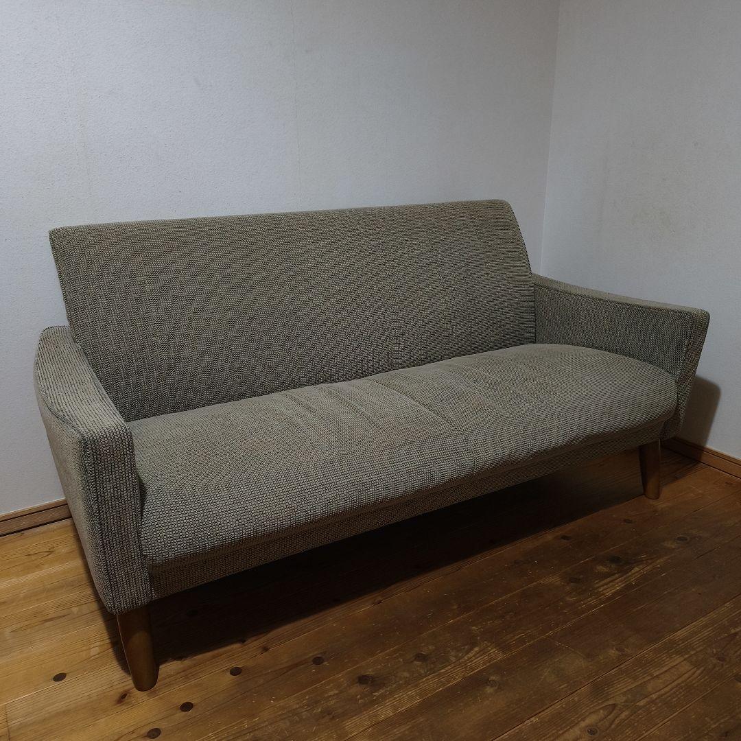 unico×karimoku グレーベージユ 2人掛けソファ