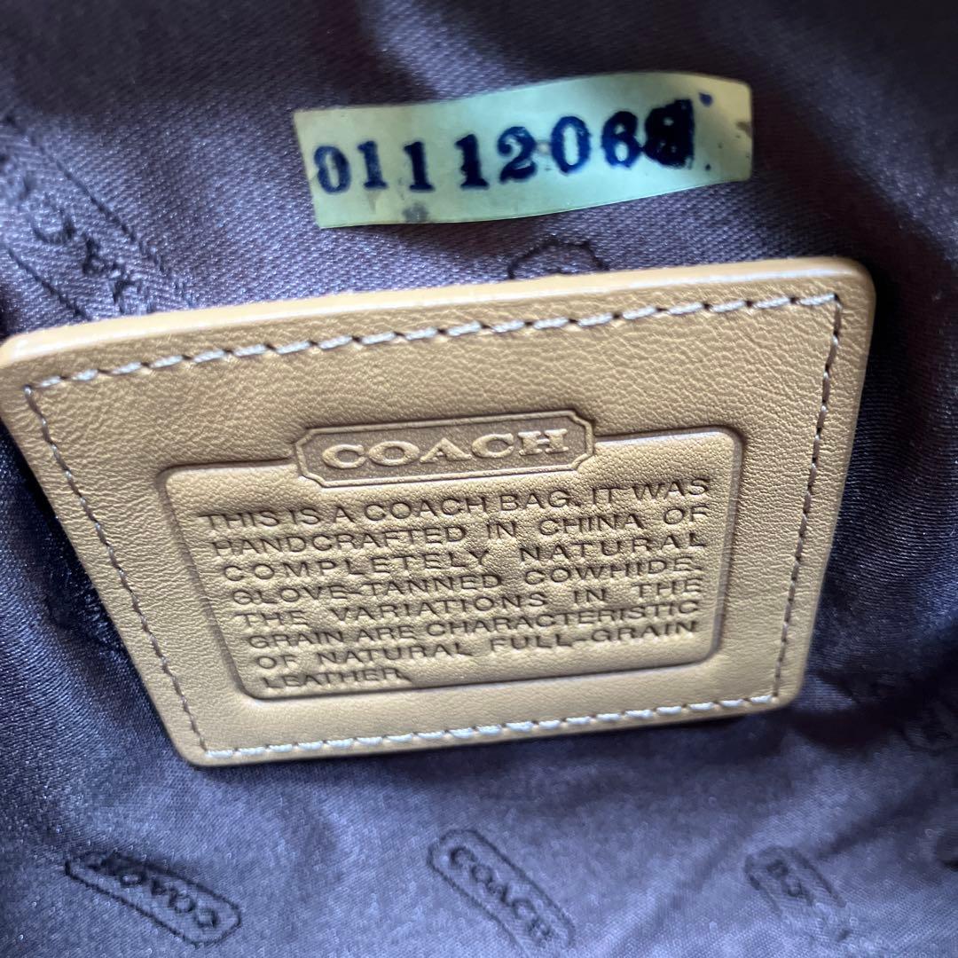オールドコーチvintageコーチ　キャメルレザー ポーチ