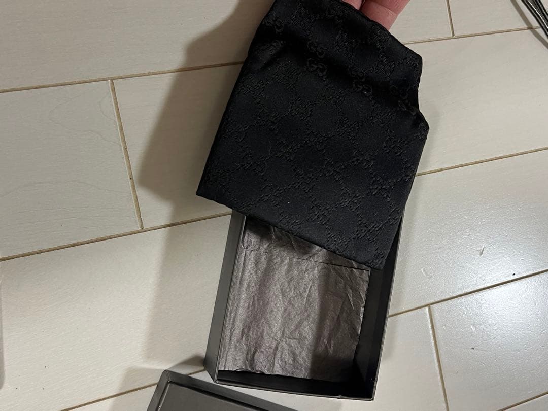 【美品】GUCCI ブラックレザー マネークリップ