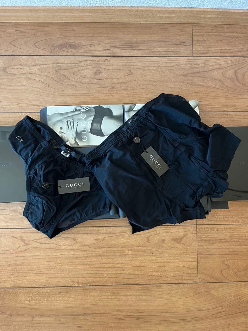 GUCCI ボクサーブリーフ 2枚セット ブラック