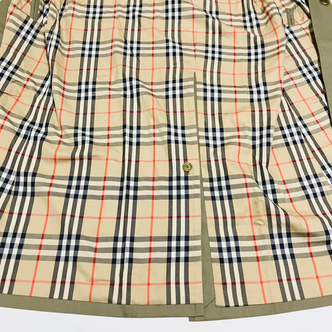 極美品✨バーバリー トレンチコート ノバチェック 玉虫色 ステンカラーコート