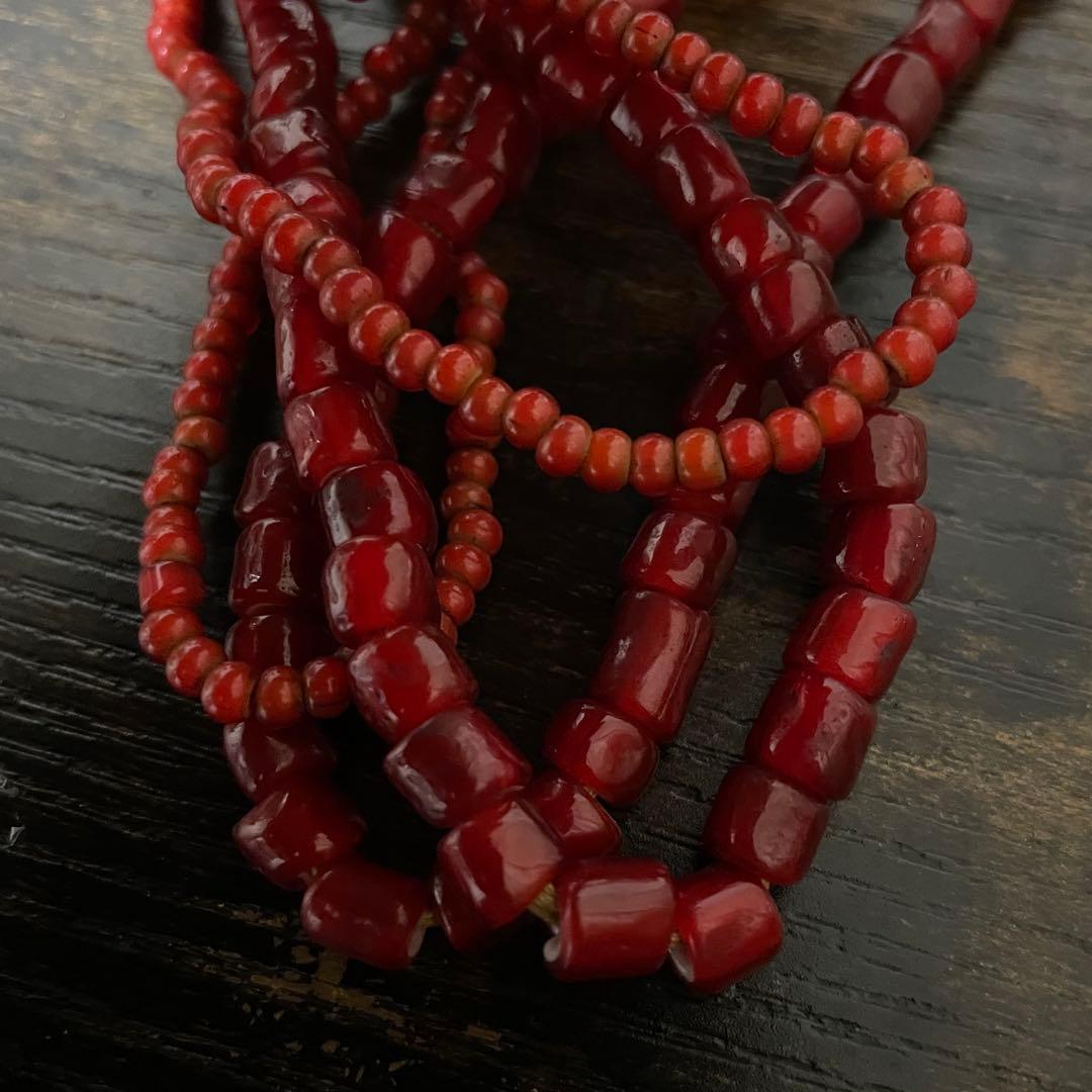 ★激レア★強血赤★ビンテージホワイトハーツ★インディアンジュエリー★アンティーク
