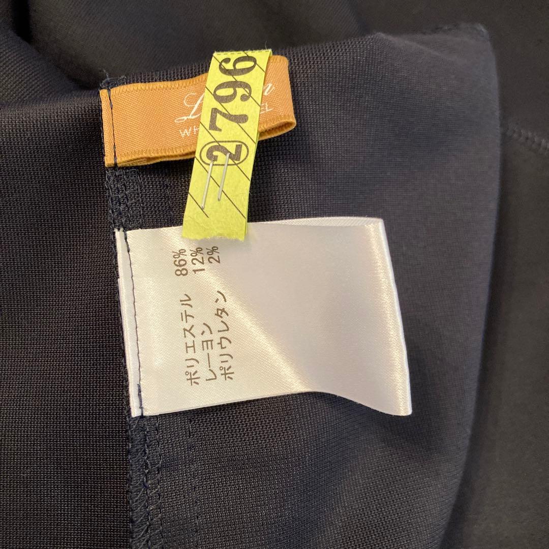 タグ付美品レリアン9号 ストレッチジャンパースカート　ネイビー