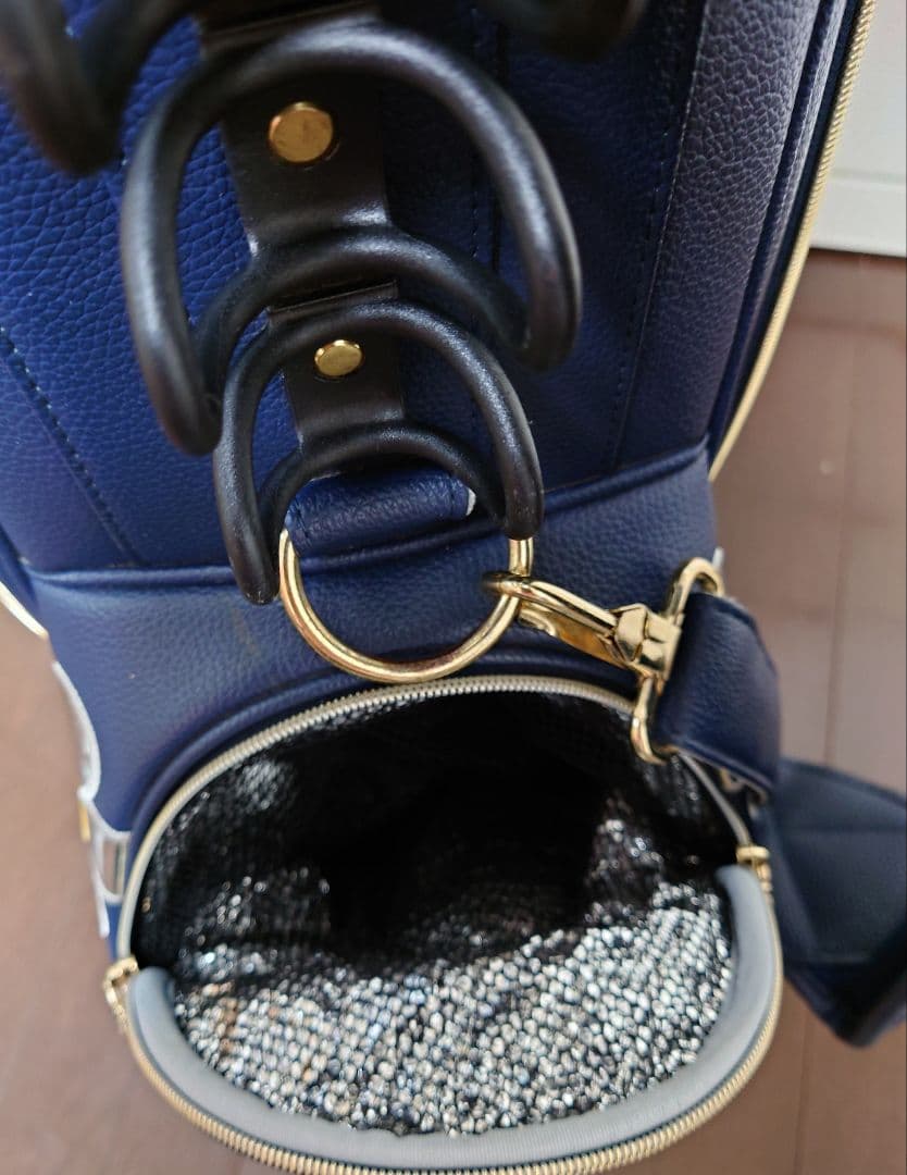 ★ねねかか★【中古品】ウィンウィン　ネイビー ✕花柄 　キャディバッグ