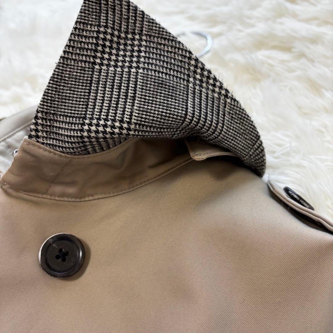 MORGAN HOMME✨未使用級　2way ライナー付トレンチコート　千鳥柄