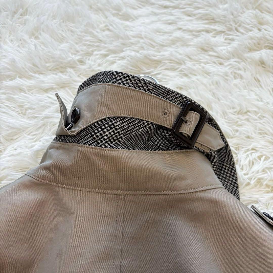 MORGAN HOMME✨未使用級　2way ライナー付トレンチコート　千鳥柄