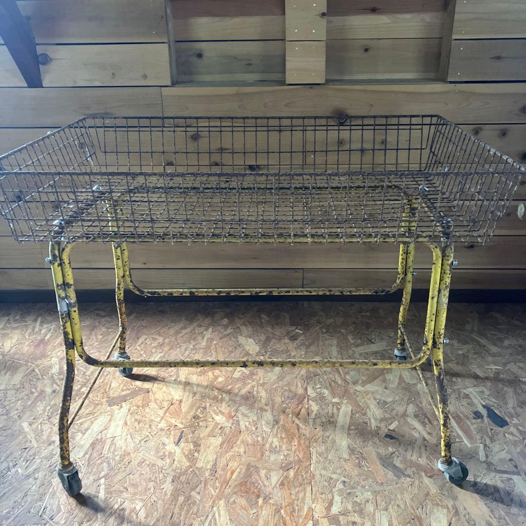 アンティーク 什器 昭和レトロ 陳列棚 陳列ラック　ワゴン　レストアベース