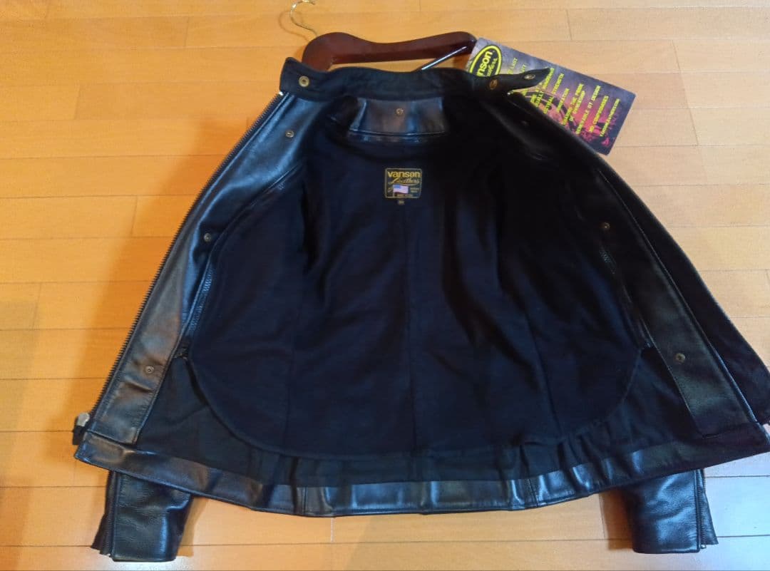 こ*吉様 超美品VANSON TYPE Bシングルライダース34黒ブラック付属品