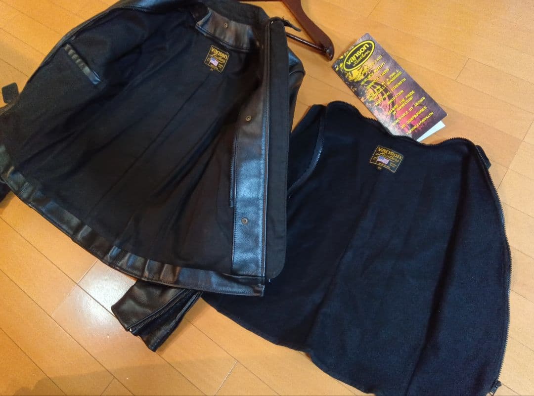 こ*吉様 超美品VANSON TYPE Bシングルライダース34黒ブラック付属品
