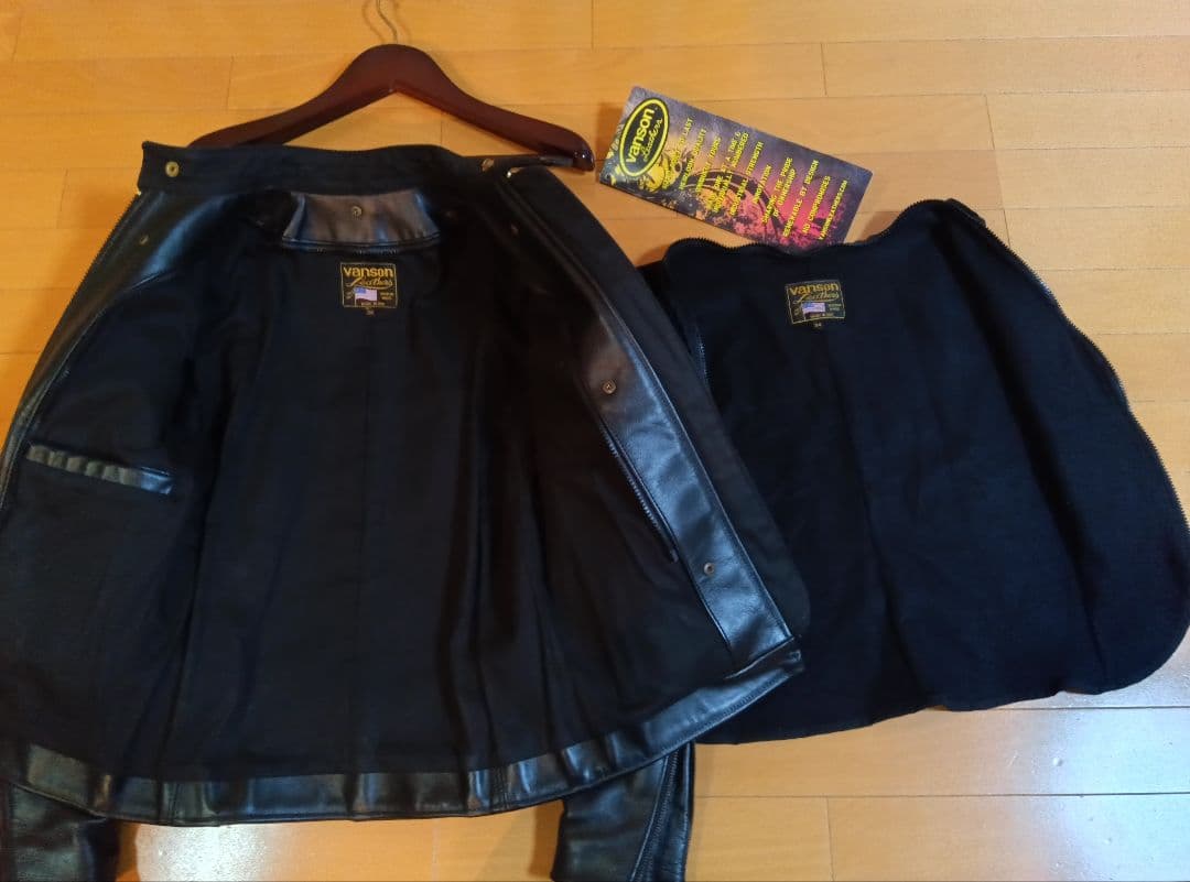 こ*吉様 超美品VANSON TYPE Bシングルライダース34黒ブラック付属品