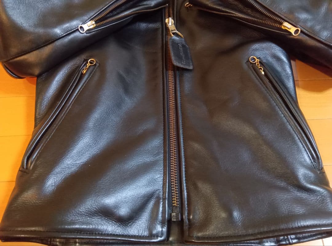 こ*吉様 超美品VANSON TYPE Bシングルライダース34黒ブラック付属品