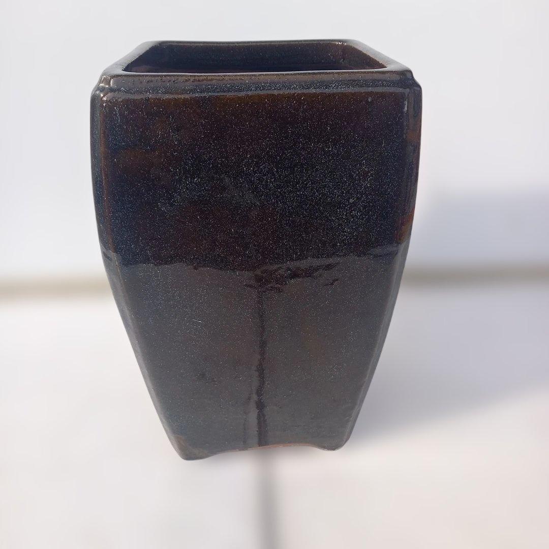 海鼠釉（なまこゆう）　角型植木鉢