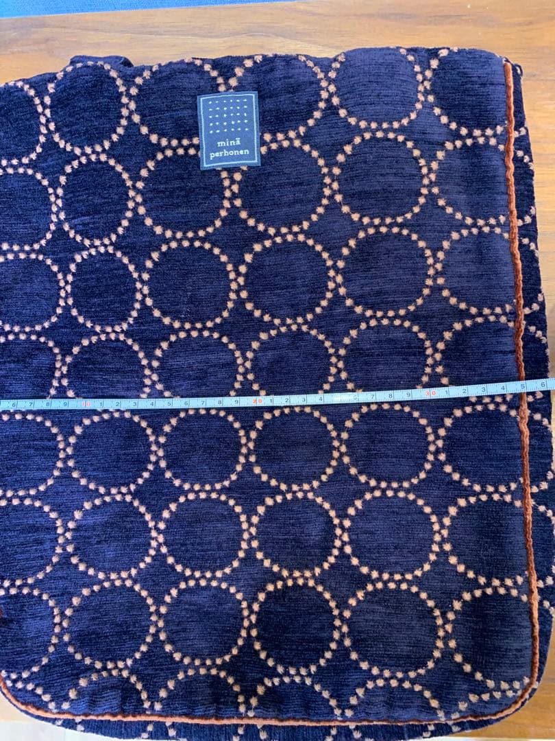 ミナペルホネン　トートバッグ　ネイビー／ピンク　タンバリン　ka9356