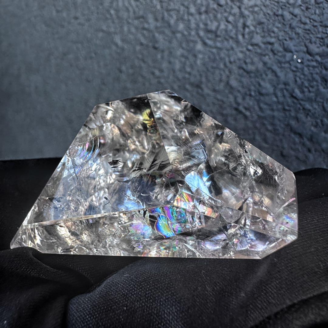 絶品❗アゼツライト☆虹入りアイリスクォーツクリスタルフリー型2点セットA1043