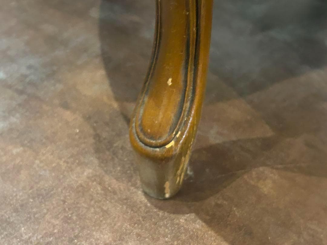 アンティーク　2段チェスト　ラウンドコンソール　クラシック　木彫　猫脚　GZ