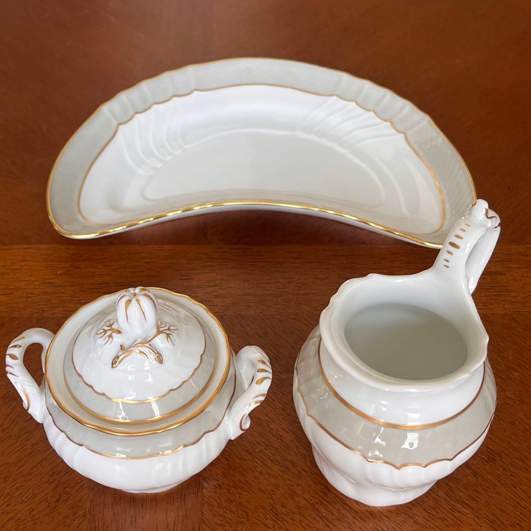 【美品】リチャードジノリ★ベッキオグレース★テーブルセット3点