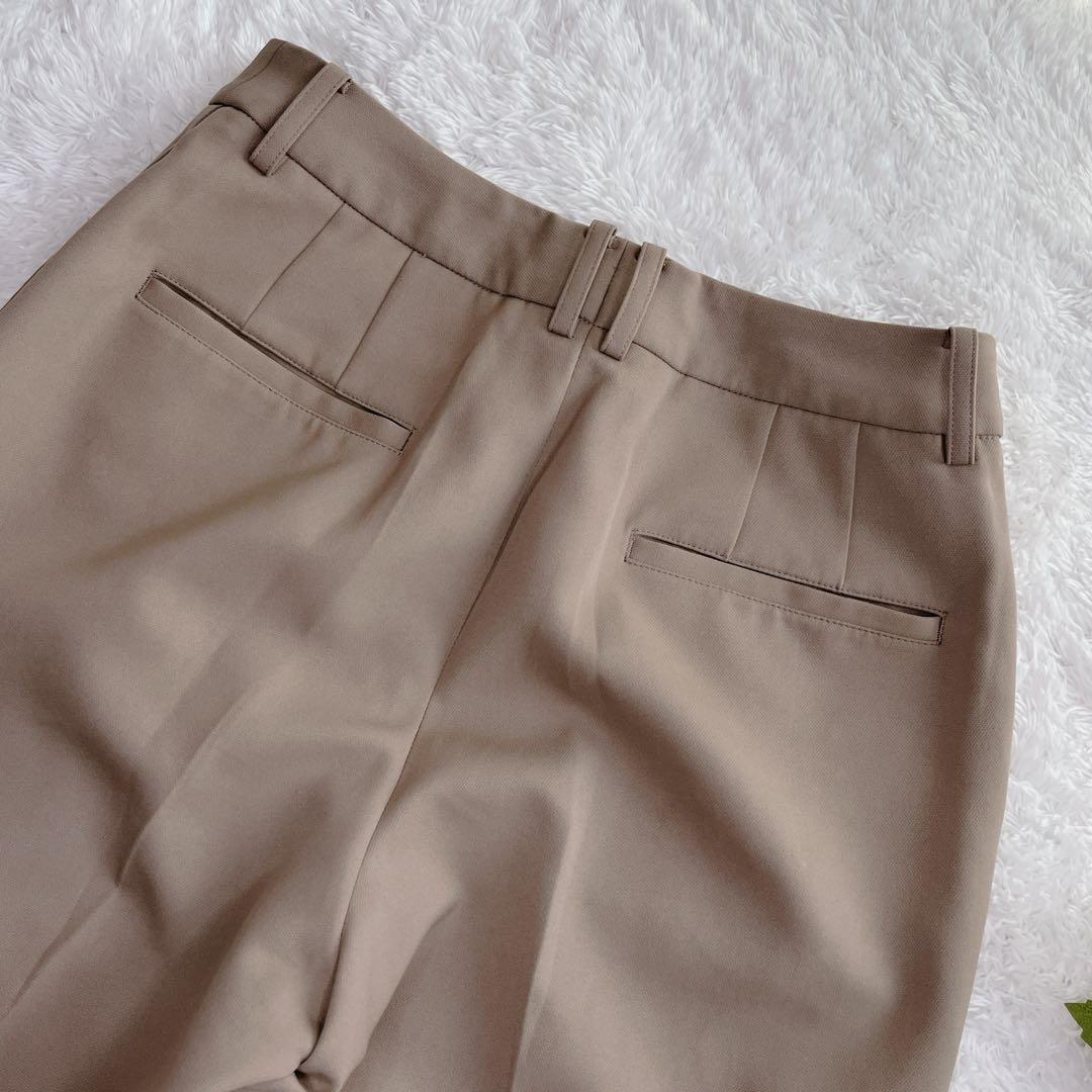 美品✨アンカーウーマン パンツスーツ ノーカラー 洗える モカベージュ近年モデル