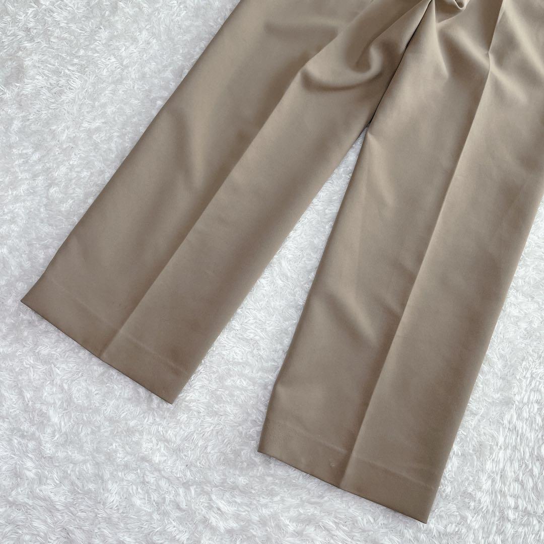 美品✨アンカーウーマン パンツスーツ ノーカラー 洗える モカベージュ近年モデル