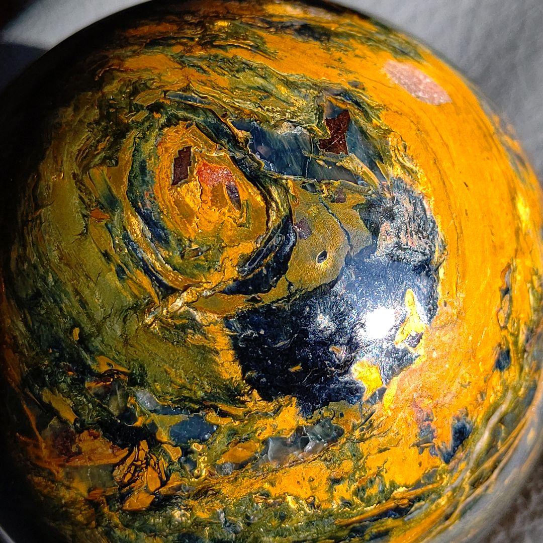 ピーターサイト　ブルー　スフィア　天然石　台座付き