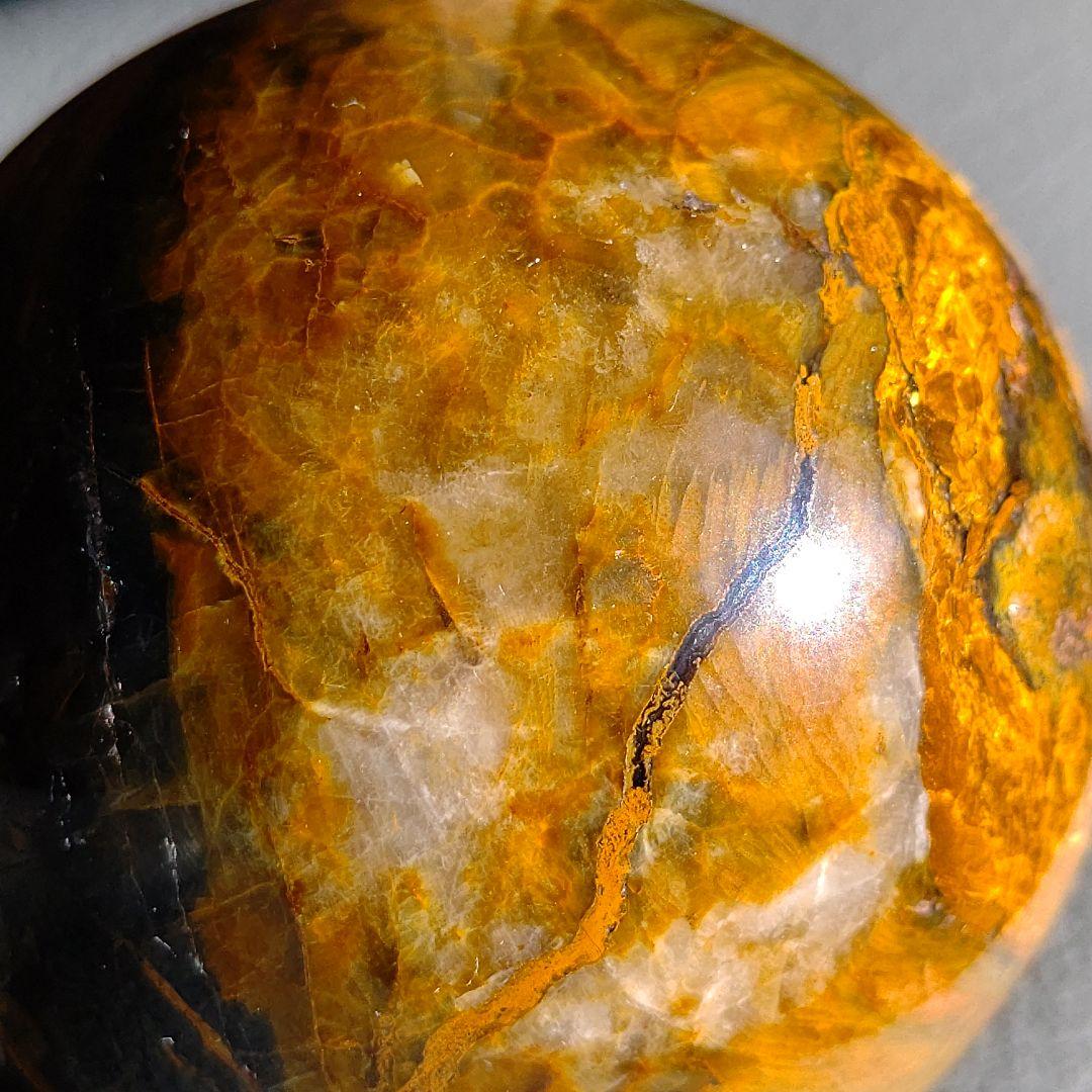 ピーターサイト　ブルー　スフィア　天然石　台座付き