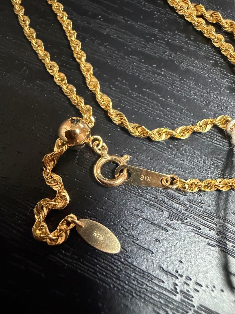 K18 ロープチェーン2.5g 50cm