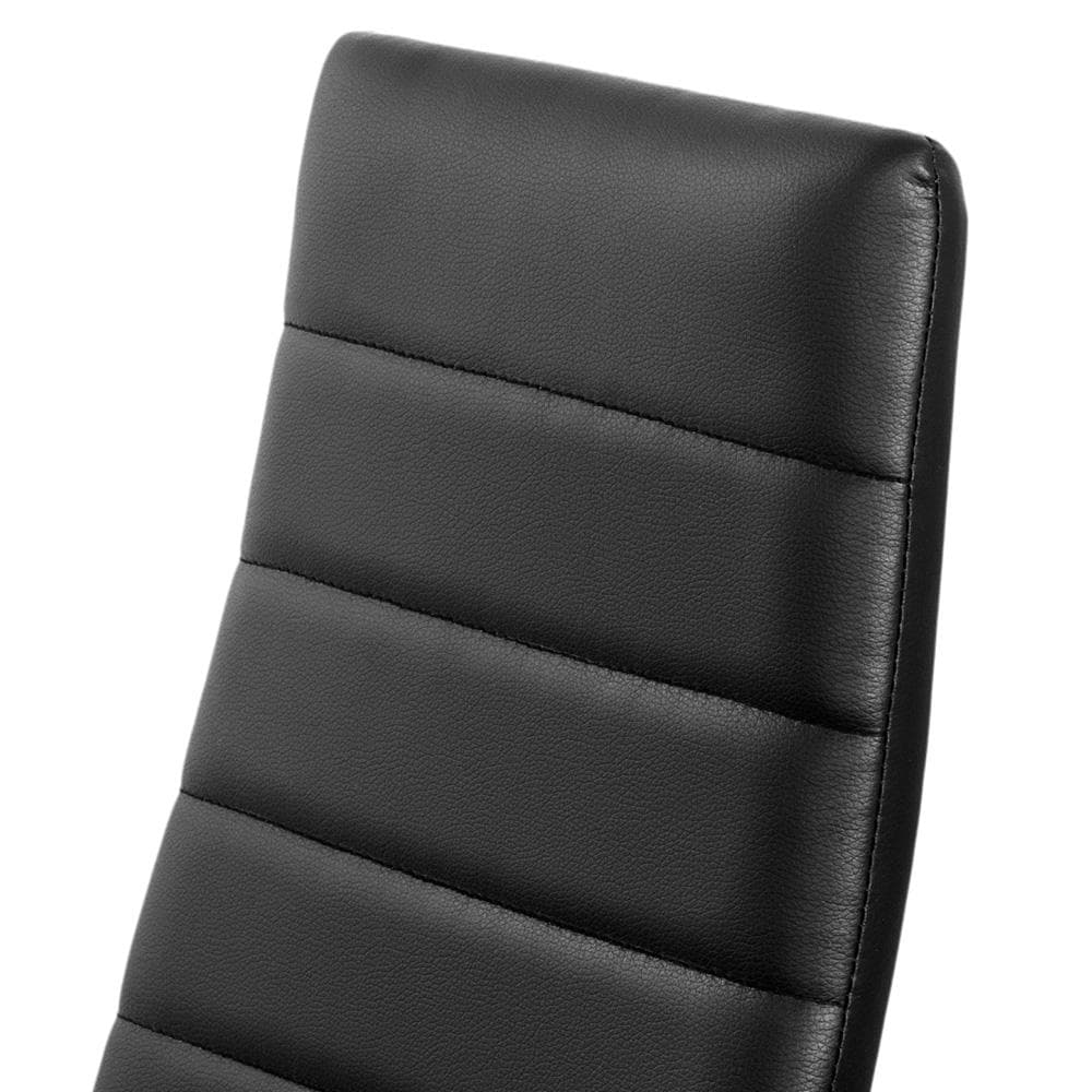 【ホワイト4脚】ダイニングチェア 椅子 レザー　食卓　レトロ モダン 北欧