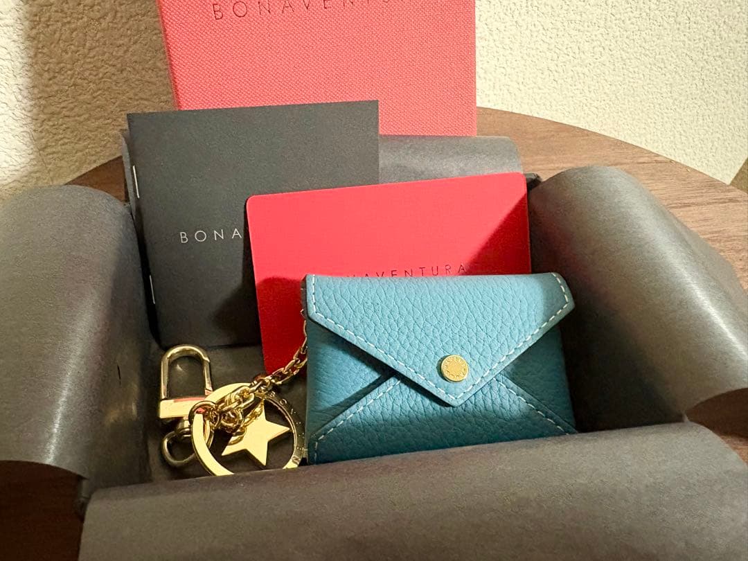 【新品未使用】BONAVENTURA スターチェーンキーホルダーシュリンクレザー