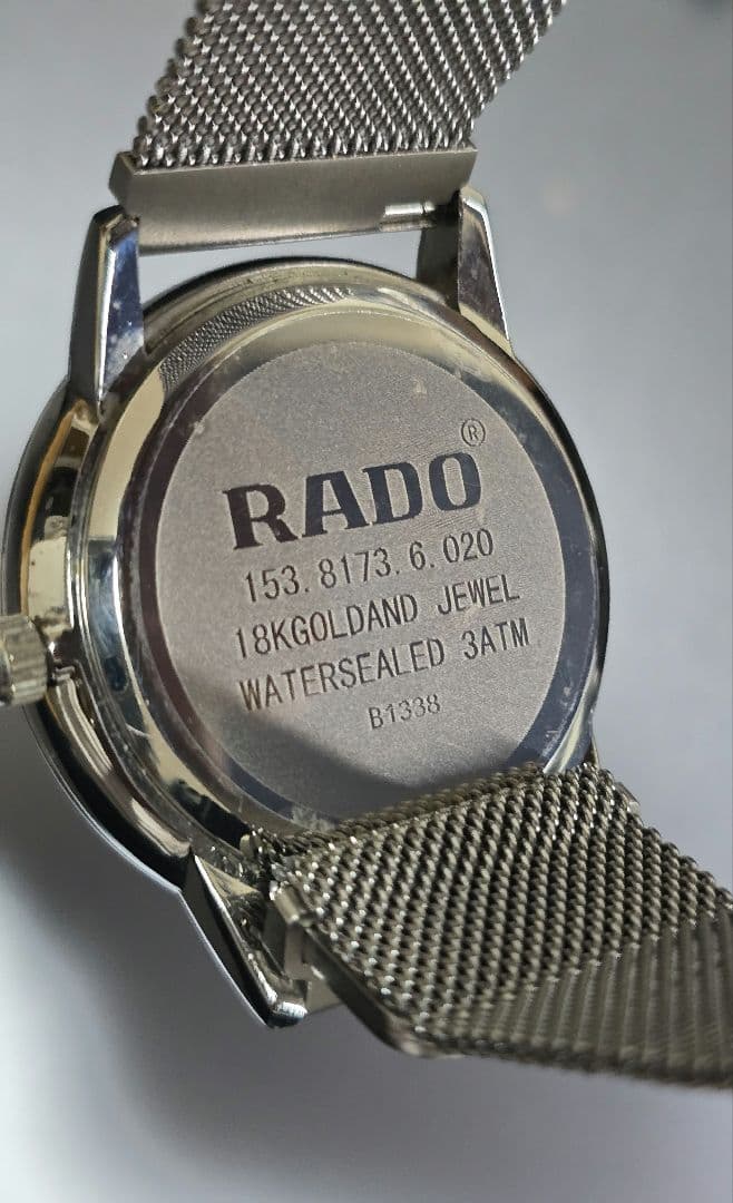 RADO Jubilé Quartz18Kゴールド使用モデル