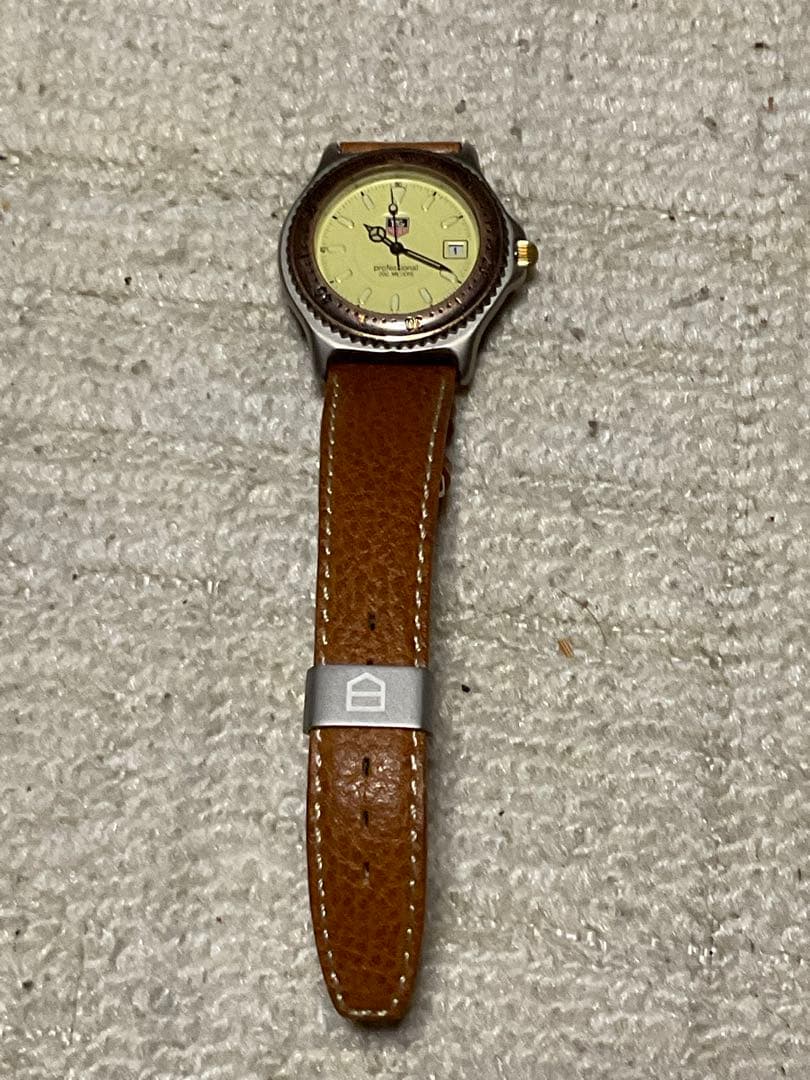 革ベルトばかりの腕時計　6個。タグホイヤー他、SEIKO等。【中古品　電池式】。