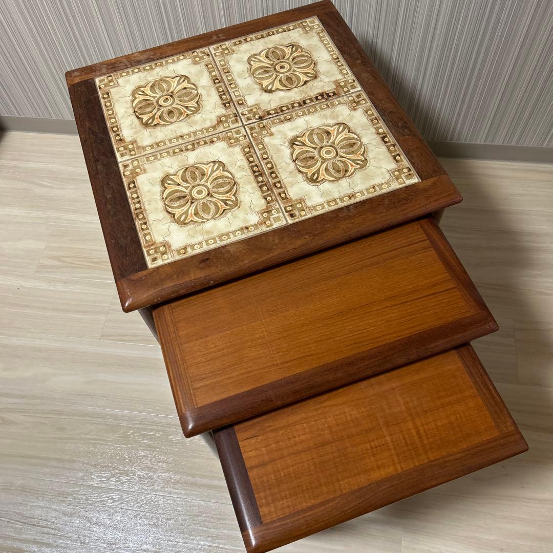 【レア品・送料無料】Gplan タイルトップネストテーブル