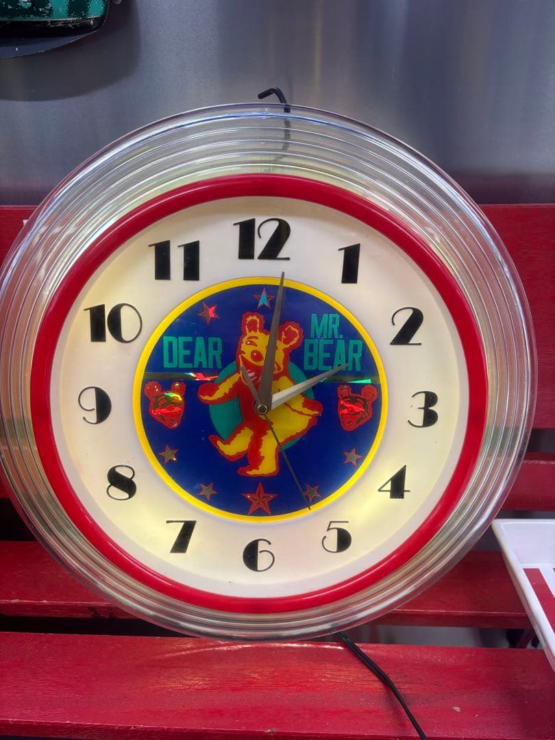 ベアーサービス　スマイルベアー　ビンテージ　看板　掛け時計　ネオン　レトロ