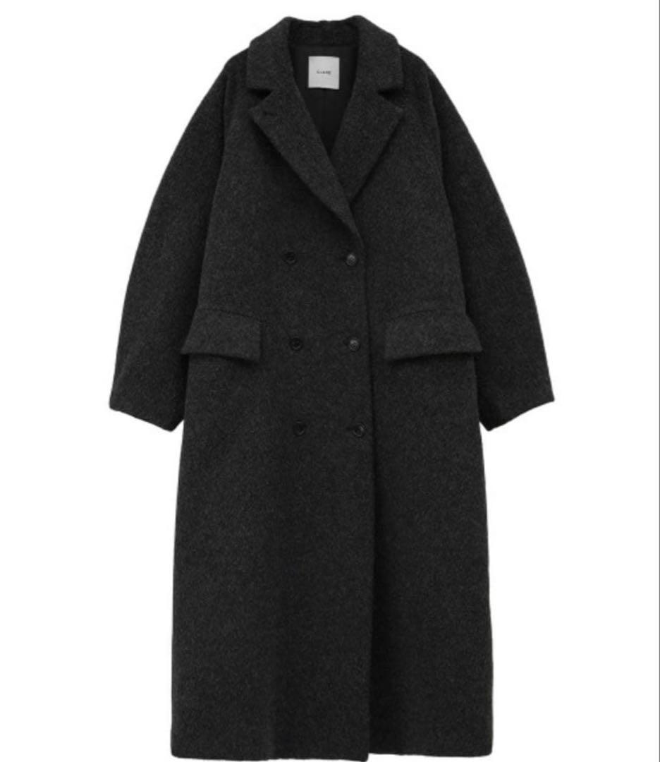 CLANE DOUBLE WOOL LONG COAT 2 グレー 23AW