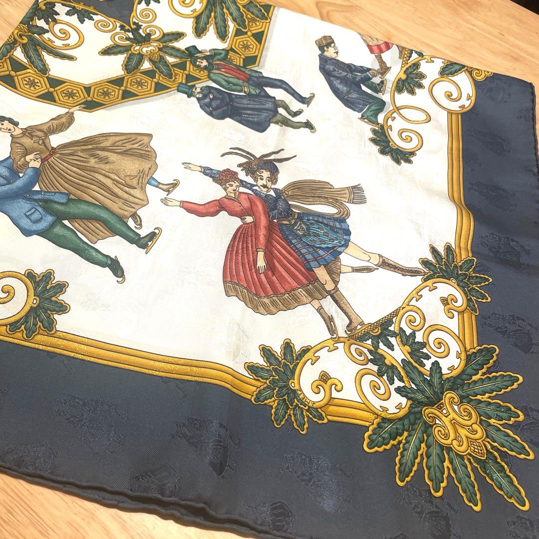 HERMES カレ90 Joies ｄ’Hiver 冬の愉しみ シルク