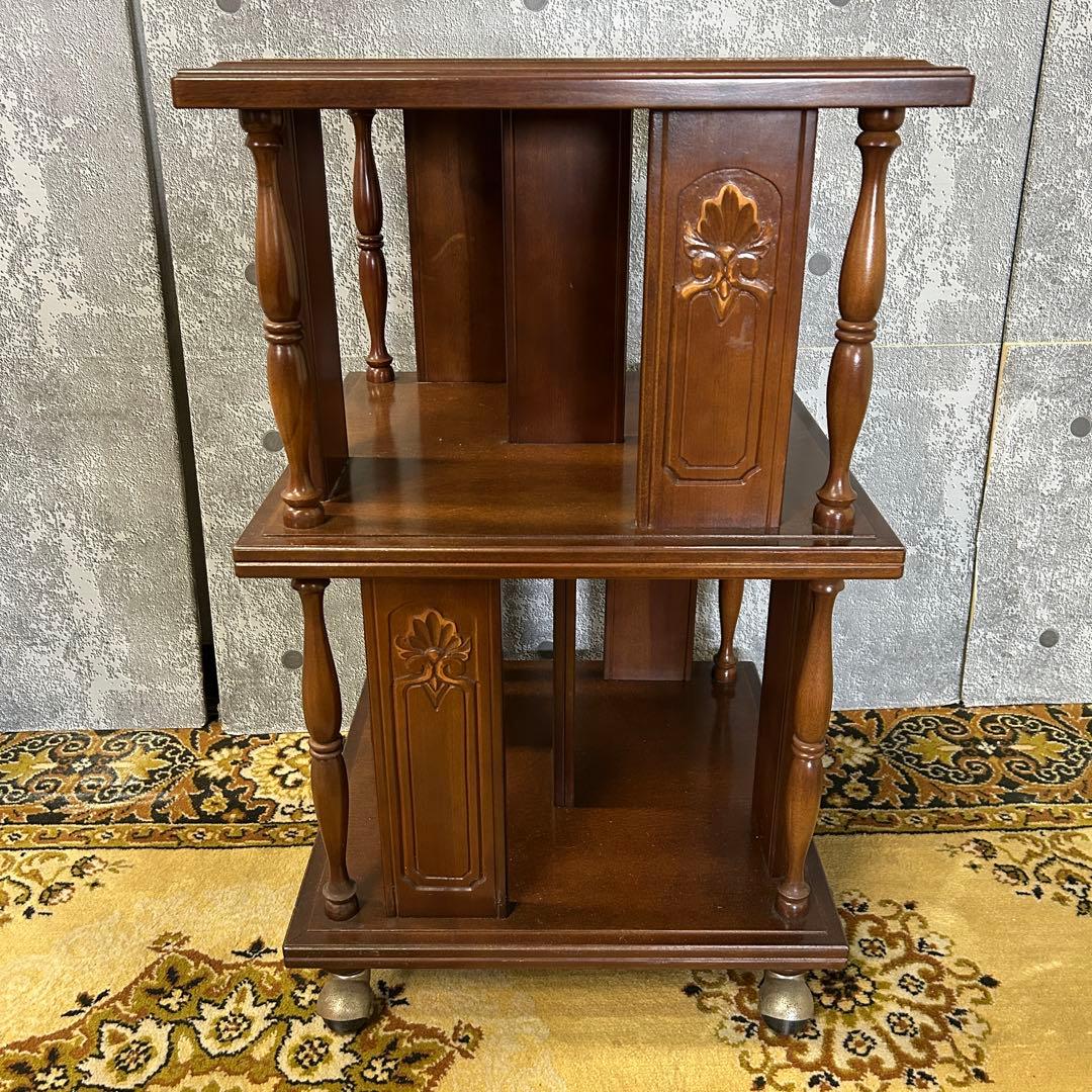 ꧁レトロ家具꧂キャスター付飾り棚 サイドボード テレフォンスタンド テーブル