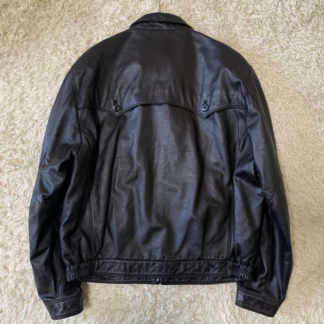 BALMAIN バルマン 羊革 レザージャケット 2L XL ダークブラウン