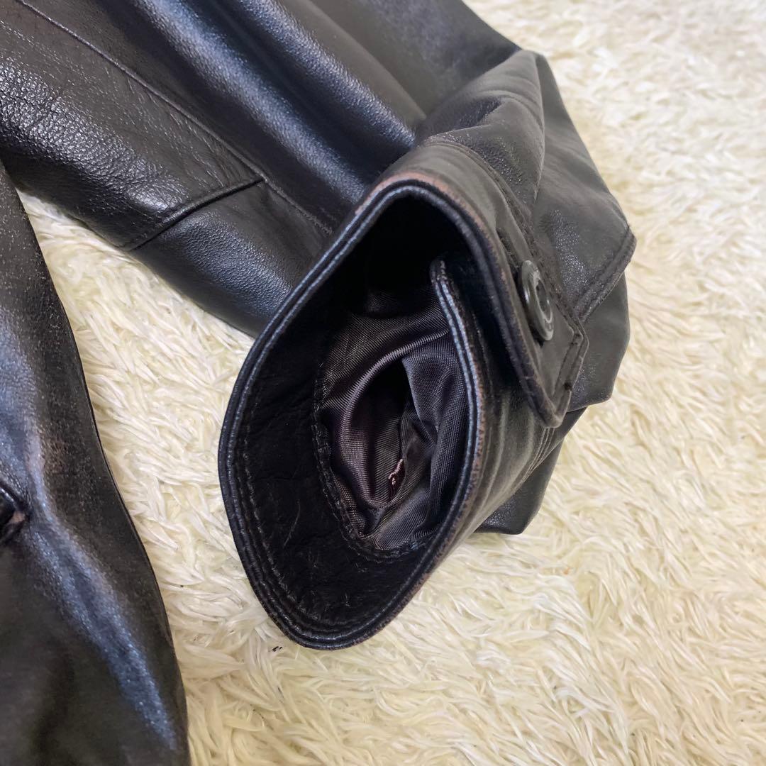 BALMAIN バルマン 羊革 レザージャケット 2L XL ダークブラウン