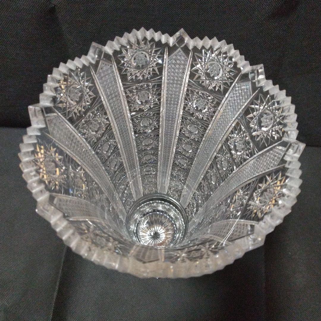 ボヘミア クリスタル 花瓶 大型