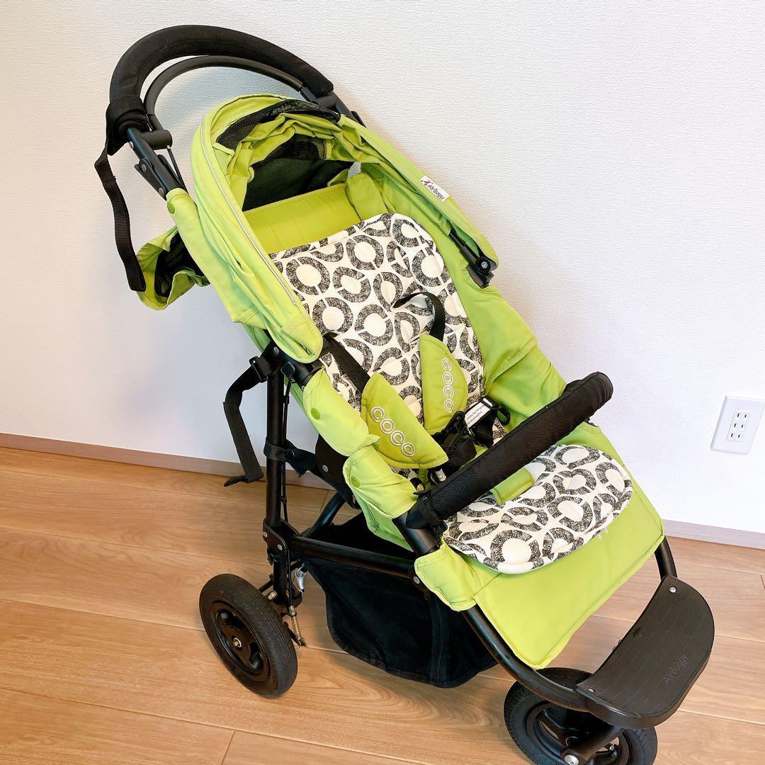 【美品】エアバギー ココ ブレーキモデル／ライトグリーン／豪華付属品付き