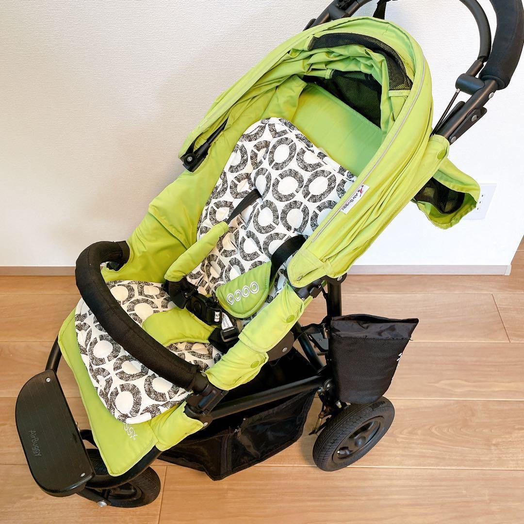 【美品】エアバギー ココ ブレーキモデル／ライトグリーン／豪華付属品付き