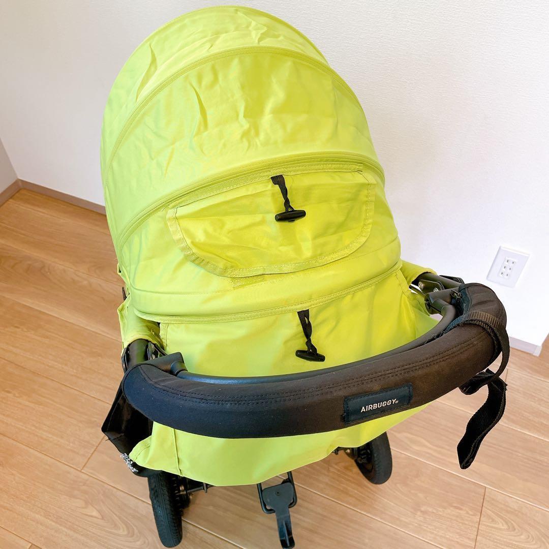 【美品】エアバギー ココ ブレーキモデル／ライトグリーン／豪華付属品付き