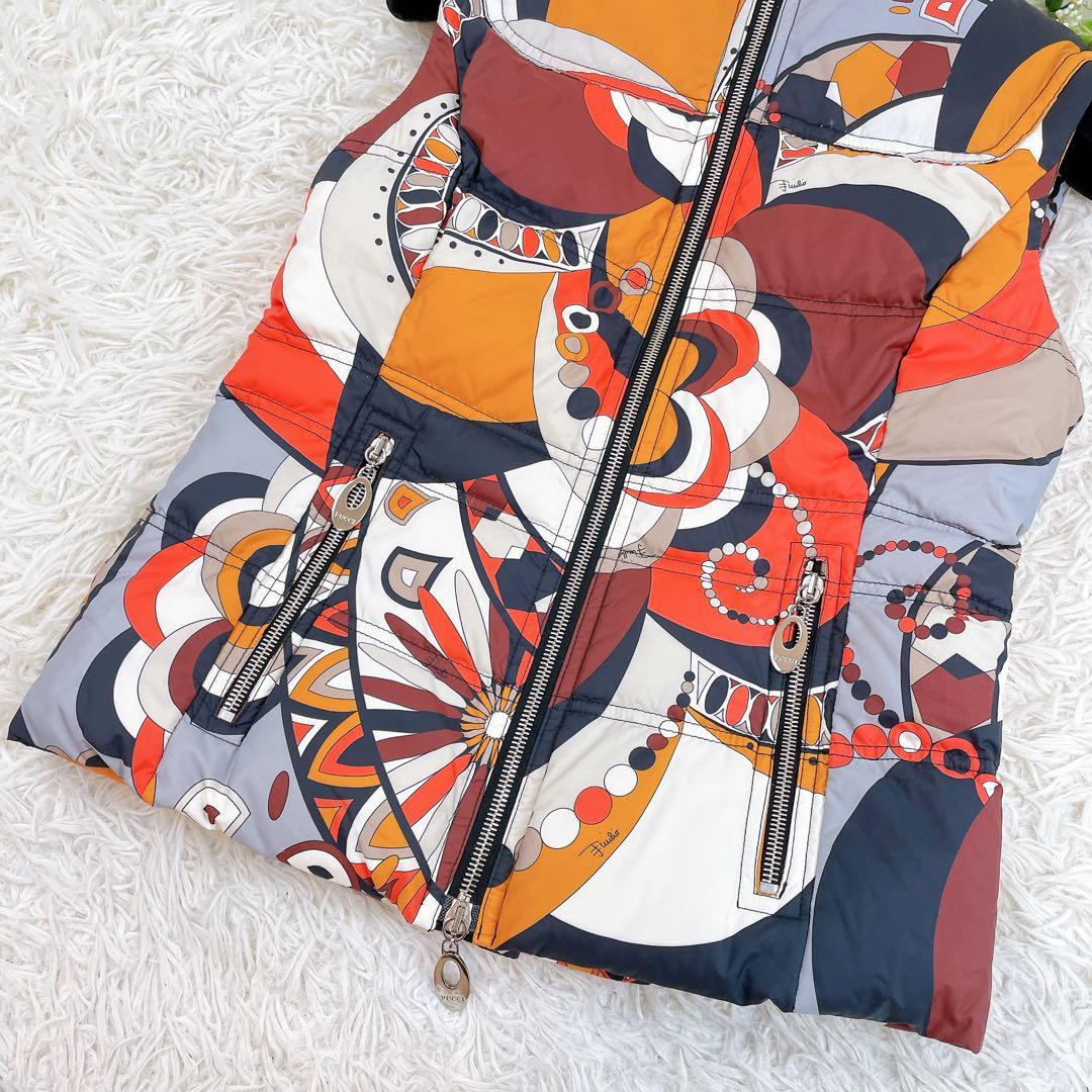 美品✨emilio pucci エミリオプッチ ダウンベスト 36 プッチ柄
