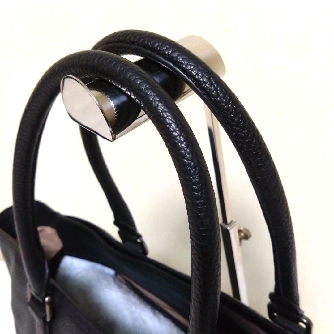 コーチ メトロポリタン トートバッグ ビジネス レザー シボ革 2way 黒