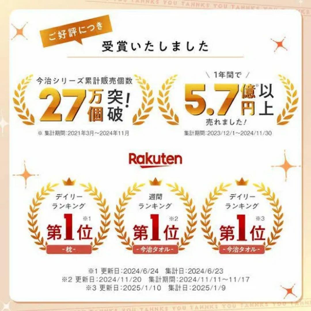 【新品未使用】今治睡眠用タオル2 グレー専用ポール付