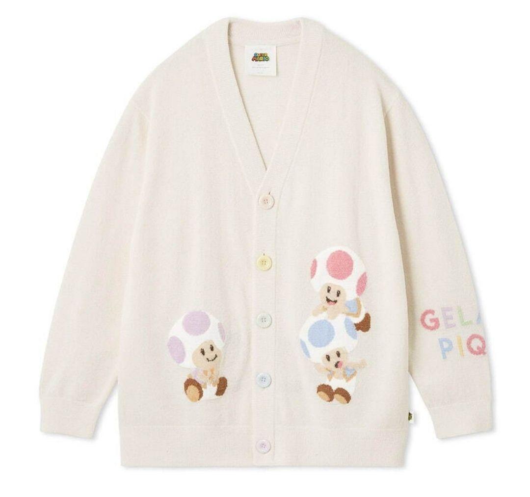 ジェラートピケ スーパーマリオ コラボ キノピオ カーディガン S-Mサイズ