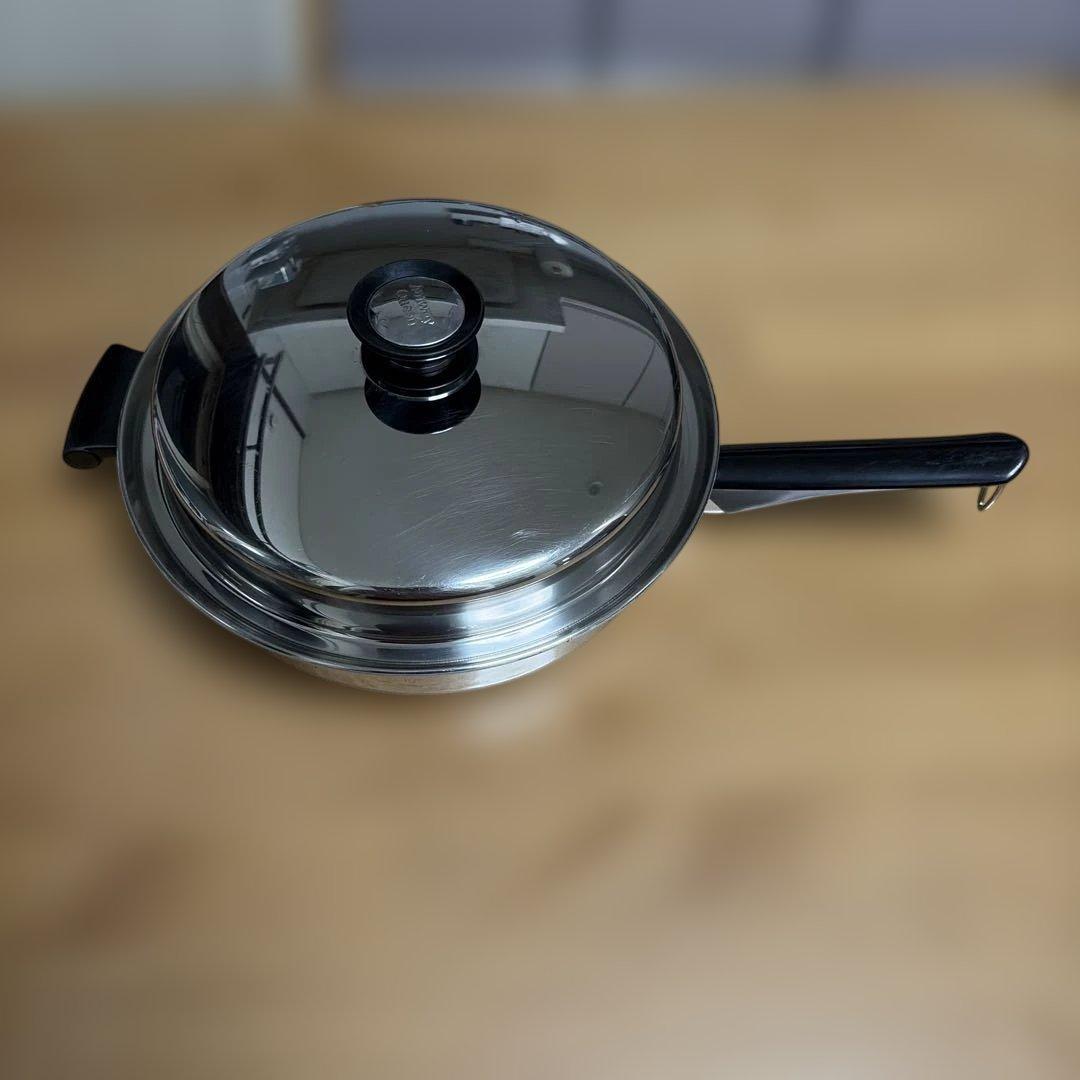 アムウェイ　ステンレス フライパン ガラス蓋付き