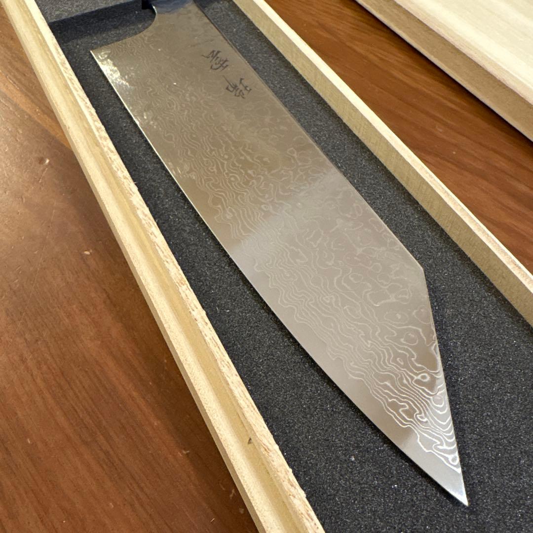瑞雲 関兼次 ダマスカス 三徳包丁 180mm