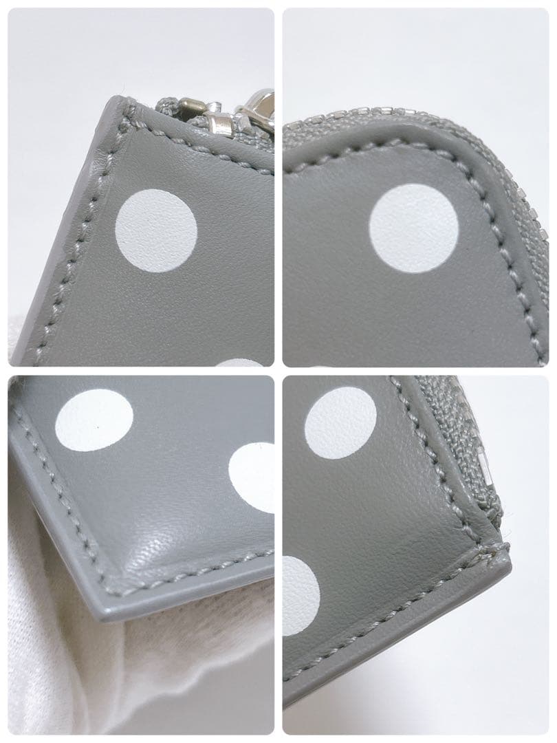 新品同様✨コムデギャルソン ポルカドット ケース L字ジップ 財布